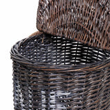 Wicker,Handwoven,Stair,Storage,Basket,Baskets,Container,Carry,Handle