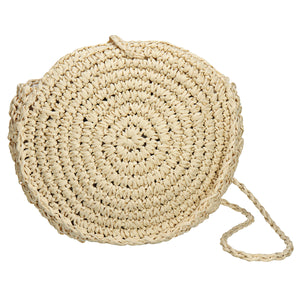 Round,Straw,Handmade,Woven,Beach,Camping,Travel,Crossbody,Handbag,Shoulder