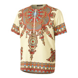 INCERUN,African,Dashiki,Shirt,Short,Sleeve,Ethnic,Style,Printed,Summer,Zipper,Casual,Traditional,Shirts,Clothes