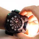 Waterproof,Multifunction,Wrist,Watch,Flashlight,Bicycle,Torch,Light,Charging