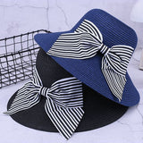Fashion,Outdoor,Summer,Protection,Brimmed,Floppy,Bowknot,Women
