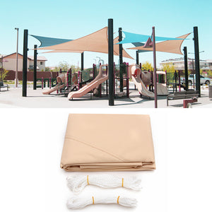 12x12x12ft,Beige,Triangle,Shade,Sails,Patio,Garden,Outdoor,Facility,Activities