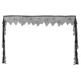 Gothic,Black,Curtains,Valance,Halloween,Haunted,House,Spiderweb