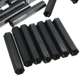 Suleve,M3NH12,50Pcs,Nylon,Hexagonal,Female,Thread,Standoff,Spacers