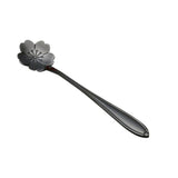 KCASA,Black,Stainless,Steel,Flower,Shape,Coffee,Sugar,Spoon,Spoon,Cream,Tableware