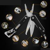 VOLKEN,VK2110A,Multifunctional,Stainless,Steel,Tools,Plier,Cable,Cutter,Folding,Knife,Pliers,Portable,Carabiner,Outdoor,Camping,Hunting