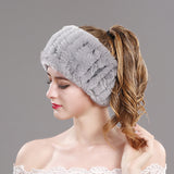Women,Classic,Rabbit,Beanie,Winter,Scarf