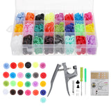 1600pcs,Popper,Plastic,Buttons,Press,Studs,Resin,Plastic,Fasteners