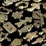 100Pcs,Antique,Bronze,Pendant,Decorations,Metal,Animal,Plant,Ornaments