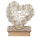 Romantic,Ornament,Wedding,Wooden,Light,Ornament,Heart,Shape,Table,Decorations,Light