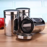 Stainless,Steel,Coffee,Sugar,Canisters,Kitchen,Storage,Container