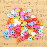 100pcs,Mixed,Heart,Buttons,Acrylic,Sewing,Craft,Holes,Buttons