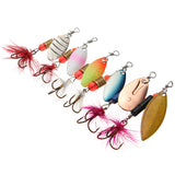 ZANLURE,Metal,Assorted,Laser,Fishing,Spinner,Baits,Feather