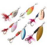 ZANLURE,Metal,Assorted,Laser,Fishing,Spinner,Baits,Feather