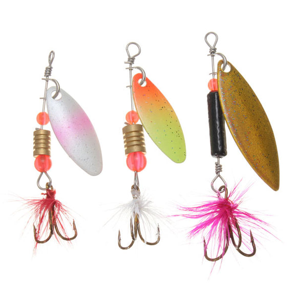 ZANLURE,Metal,Assorted,Laser,Fishing,Spinner,Baits,Feather
