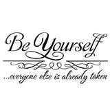 30*62cm,Yourself,Quote,Removable,Sticker,Wallpaper
