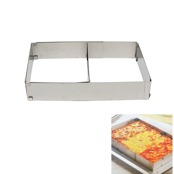 Stainless,Steel,Rectangle,Mousse,Retractable,Ovenware