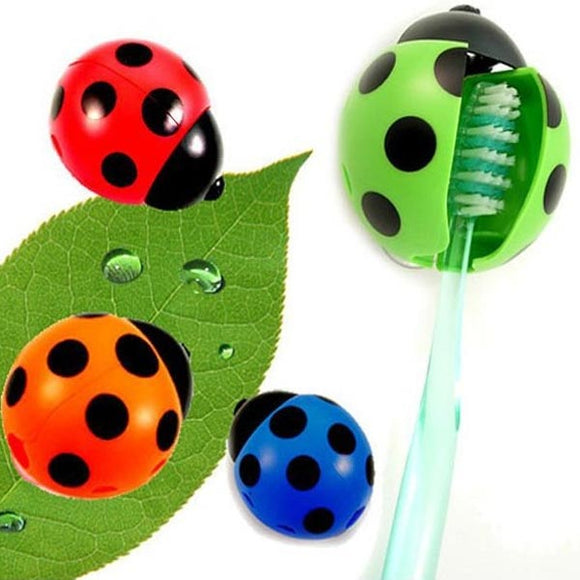 Creative,Covered,Coccinella,Suction,Toothbrush,Holder