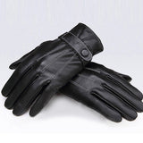 Men's,Black,Windproof,Points,Finger,Leather,Cycling,Drive,Gloves