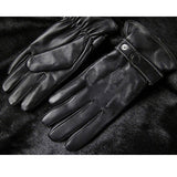 Men's,Black,Windproof,Points,Finger,Leather,Cycling,Drive,Gloves