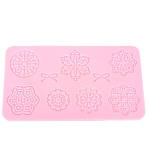 Striped,Flower,Fondant,Silicone,Decorating,Molds,Creative,Baking