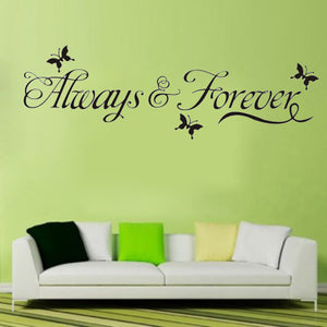 Always,Forever,Butterfly,Removable,Vinyl,Sticker,Mural,Decor