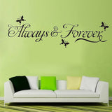 Always,Forever,Butterfly,Removable,Vinyl,Sticker,Mural,Decor