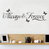 Always,Forever,Butterfly,Removable,Vinyl,Sticker,Mural,Decor