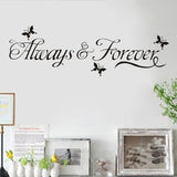 Always,Forever,Butterfly,Removable,Vinyl,Sticker,Mural,Decor