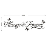 Always,Forever,Butterfly,Removable,Vinyl,Sticker,Mural,Decor