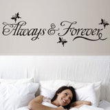 Always,Forever,Butterfly,Removable,Vinyl,Sticker,Mural,Decor