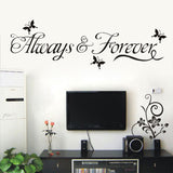 Always,Forever,Butterfly,Removable,Vinyl,Sticker,Mural,Decor