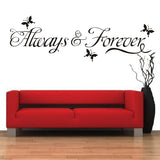 Always,Forever,Butterfly,Removable,Vinyl,Sticker,Mural,Decor