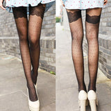 Jacquard,Retro,Antyhose,Cored,Women,Stockings