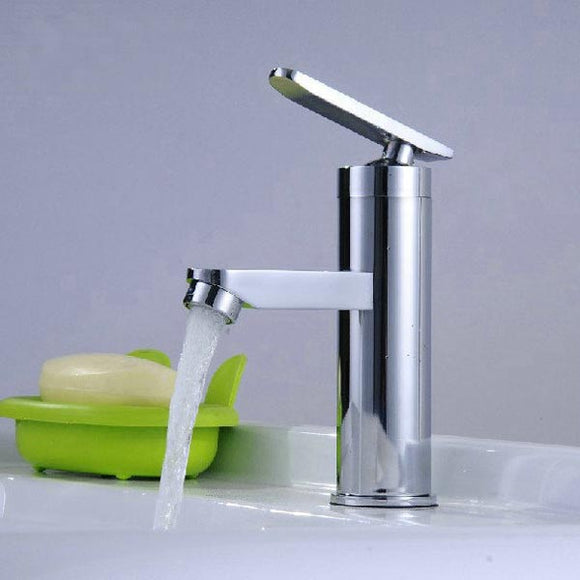 Chrome,Brass,Waterfall,Single,Handle,Bathroom,Basin,Mixer