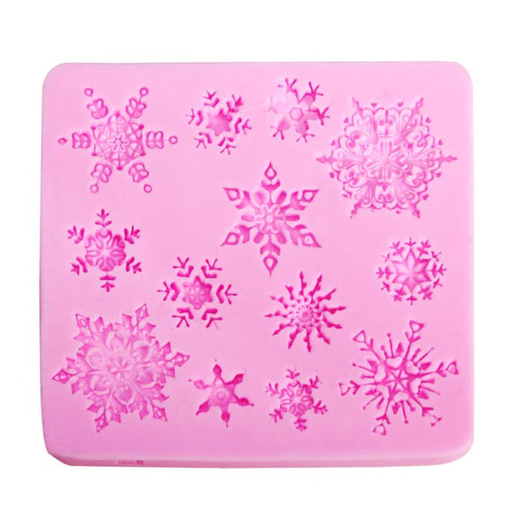 Christams,Silicone,Snowflakes,Fondant,Decoration,Mould