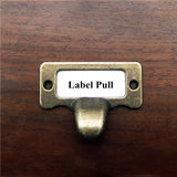 Antique,Brass,Drawer,Label,Cabinet,Frame,Handle,Holder