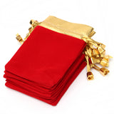 10PCS,Golden,Flannelette,Drawstring,Pouch,Jewelry,Pouch