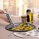 Stainless,Steel,Cookie,Press,Include,Shapes,Decorating
