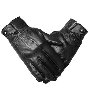 Sheepskin,Leather,Driving,Gloves,Buckles,Cycling,Windproof,Velvet,Linen,Mittens