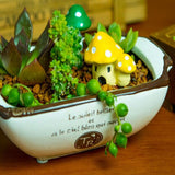 Miniature,Mushroom,House,Ornaments,Potted,Plant,Garden,Decor