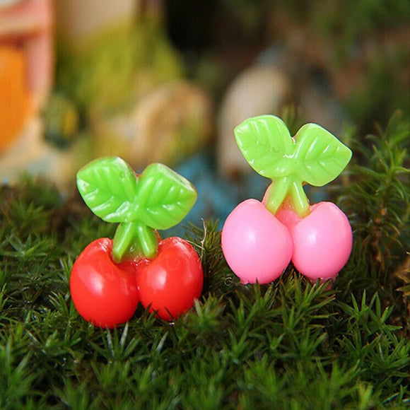 Miniature,Simulation,Cherry,Ornaments,Potted,Plant,Garden,Decor