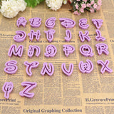 26PCS,Plastic,Alphabet,Cookie,Cutter,Letter,Biscuit,Fondant,Decorating