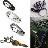 Stainless,Steel,Split,Keychain,Carabiners,Climbing,Fishing