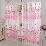 100x200cm,Tulle,Tulip,Flower,Window,Screen,Sheer,Window,Curtain