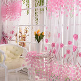 100x200cm,Tulle,Tulip,Flower,Window,Screen,Sheer,Window,Curtain