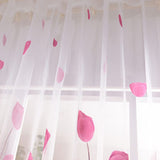 100x200cm,Tulle,Tulip,Flower,Window,Screen,Sheer,Window,Curtain