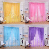 100*210cm,Flower,Printed,Floral,Voile,Tulle,Window,Curtain,Sheer,Window,Screen