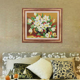 5244cm,Cross,Stitch,Gardenia,Flower,Needlework,Decor