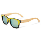 UV400,Unisex,Bamboo,Rivet,Sunglasses,Mirror,Color,Frame,Wooden,Eyewear,Glasses